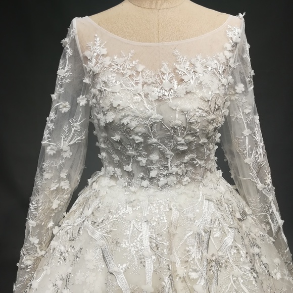 Darius Cordell Reviews - Long Sleeve plus size wedding gown - Picture 1 of 4